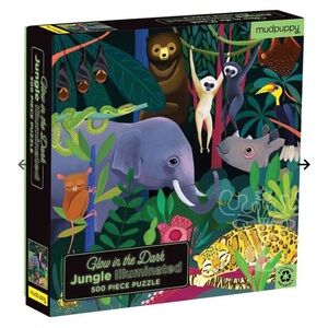 Mudpuppy Glow in the Dark Jungle 500 Piece Puzzle Jigsaw All Pieces Here!